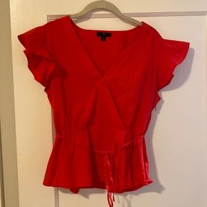 J Crew peplum tie waist shirt